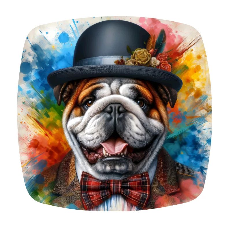 Bouledogue anglais Splash Art