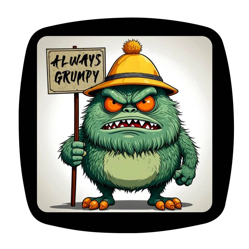 Bad-tempered and grumpy little man