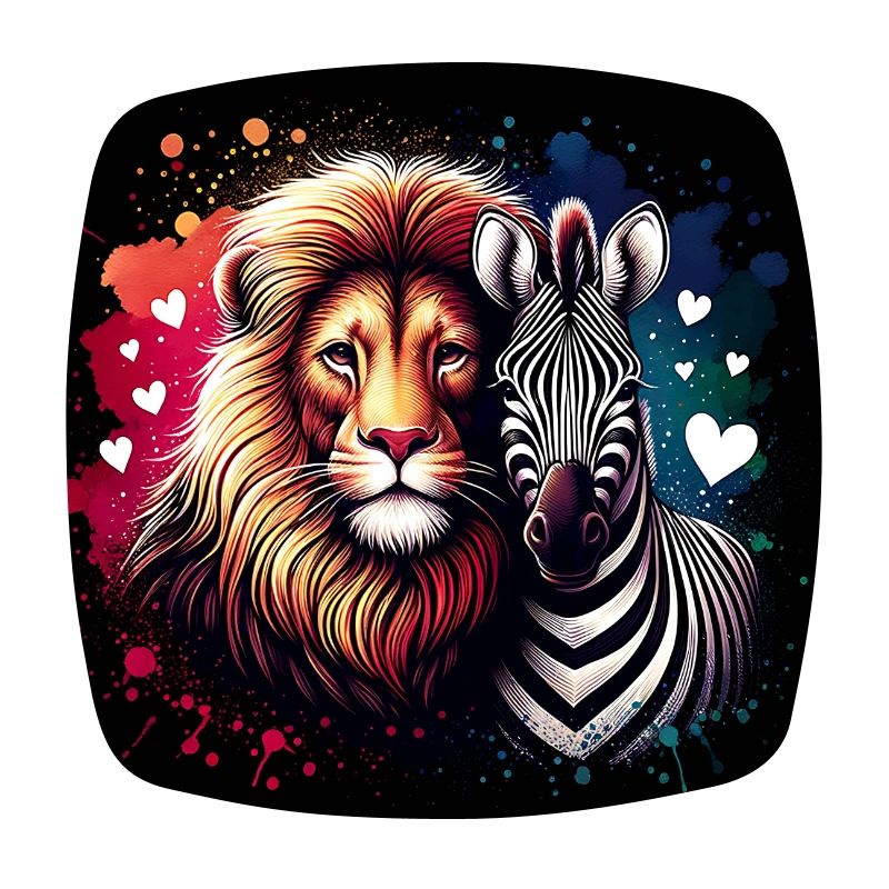Löwe und Zebra Liebe und Freundschaft