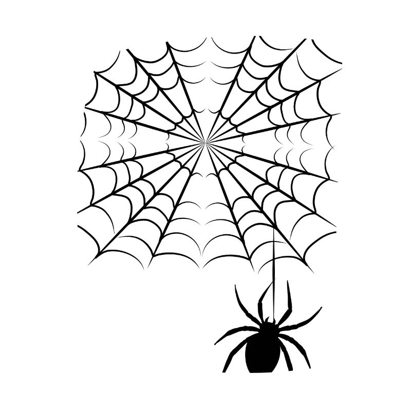 Toile d’araignée et araignée |Design effrayant d’Halloween