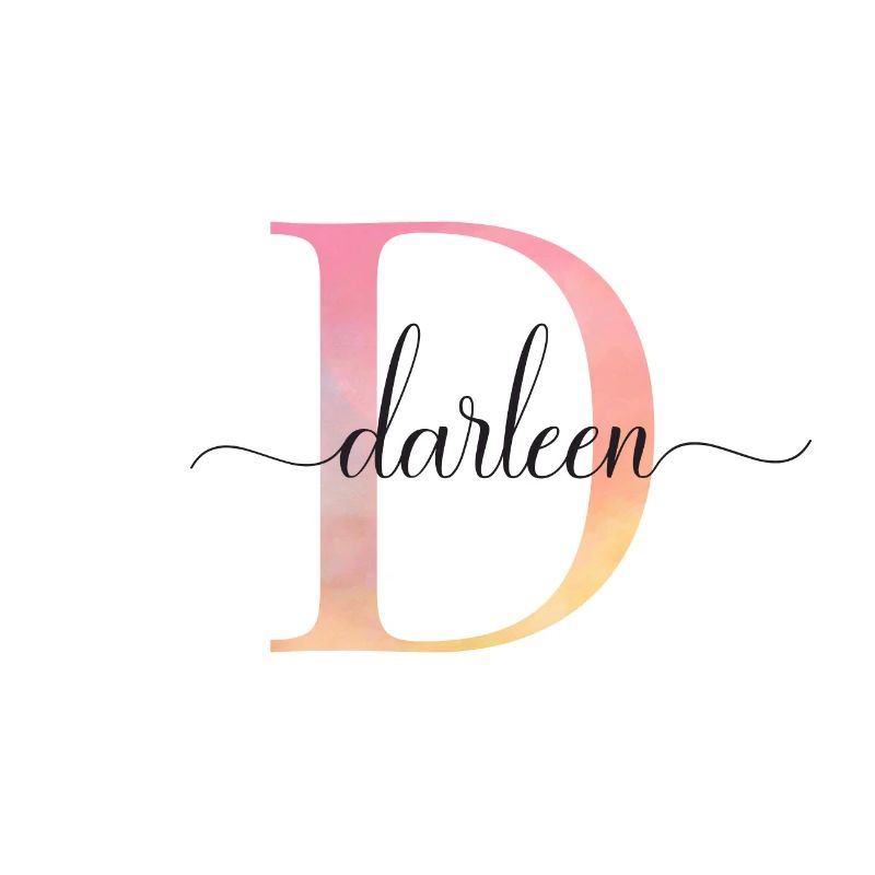 D| Monogram | Name | Darleen |Watercolor