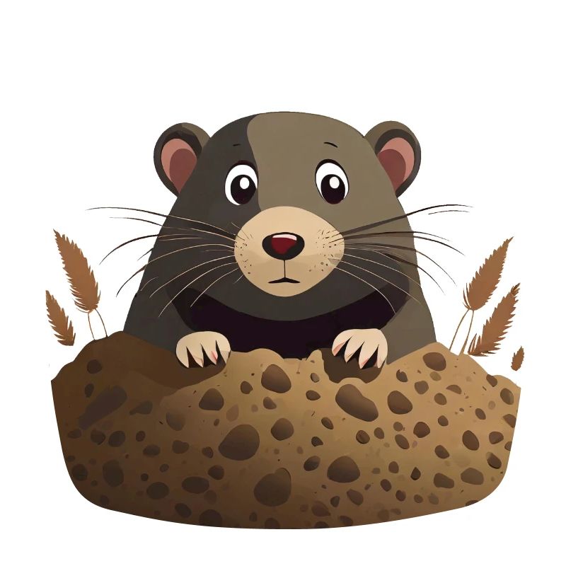 Mole with molehill