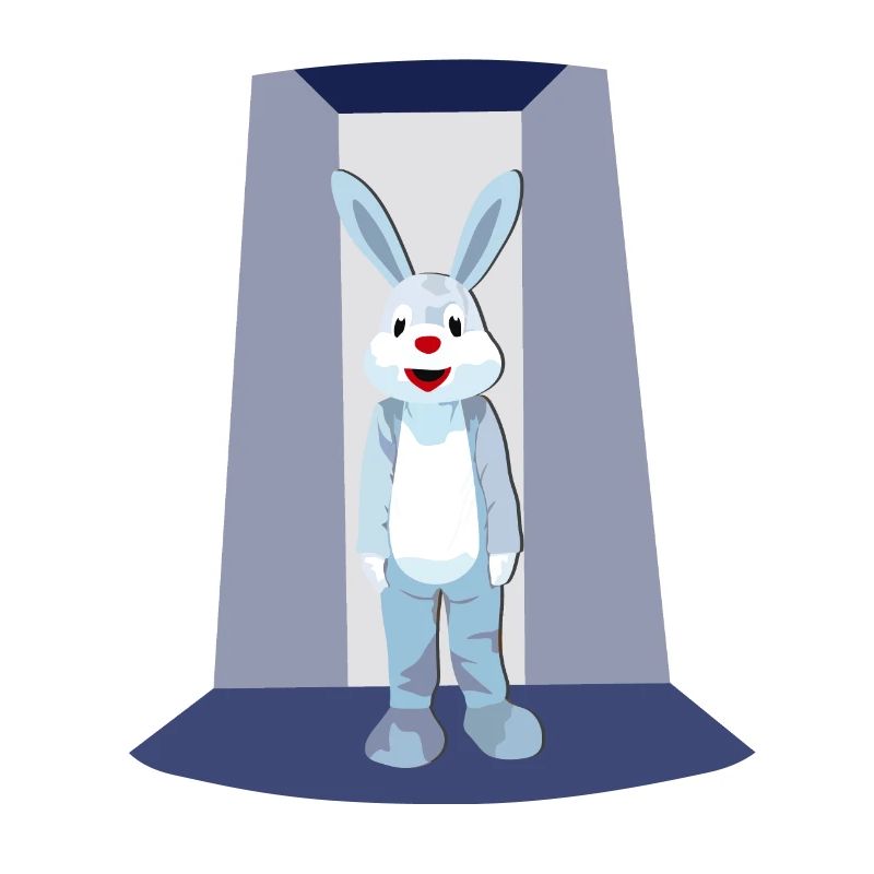 Lapin de Pâques sur le podium - Lapin exposé