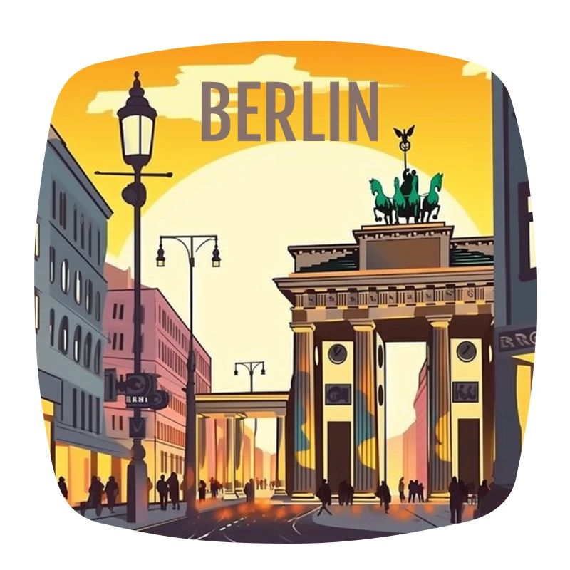 Berlin at sunset