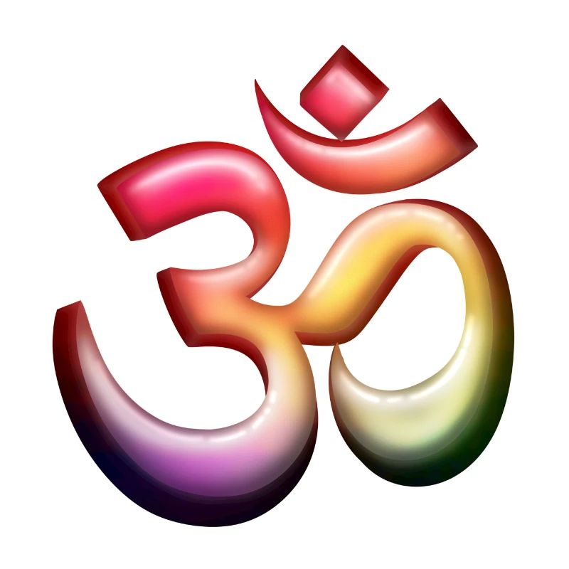 Om / Aum Symbol 3D coloré