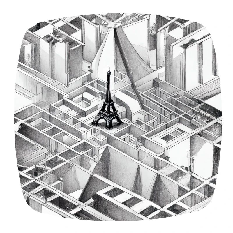 Disegno di MC Escher della Torre Eiffel