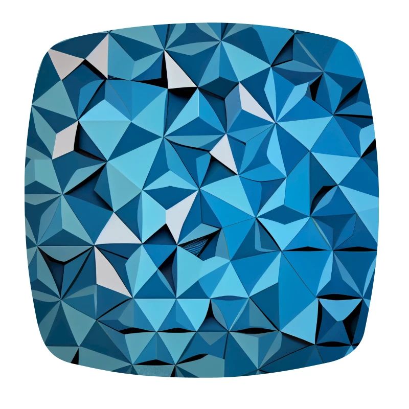 Geometric Blue Hexagon