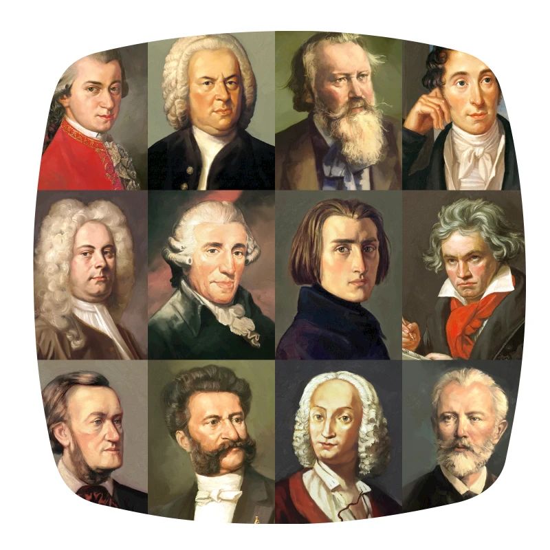 12 classical composers ... from Bach to Wagner