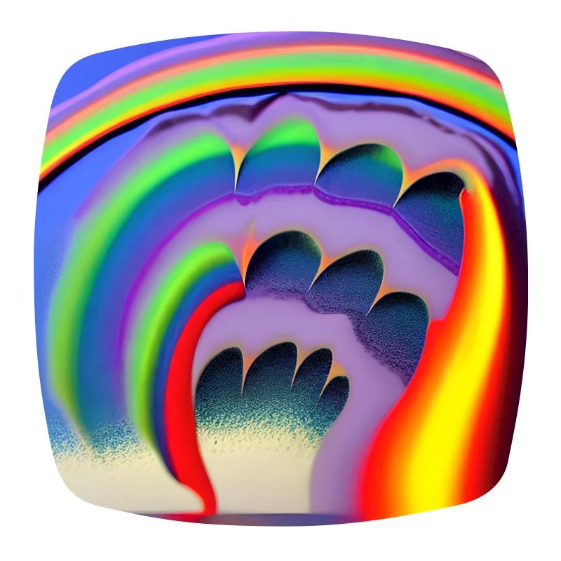 rainbow with great sun above