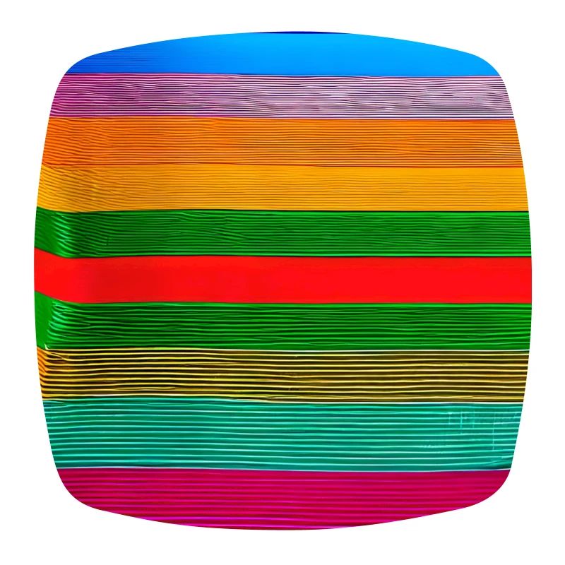 horizontal thick strips of crazy colours