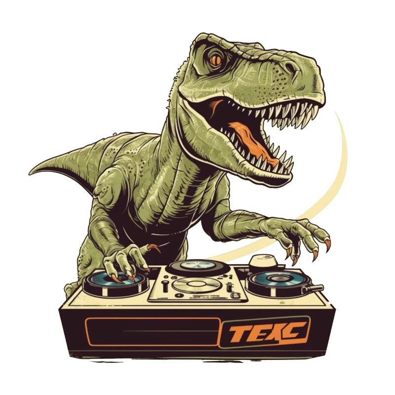 Cooler T-Rex DJ mit Mischpult und Loopstation