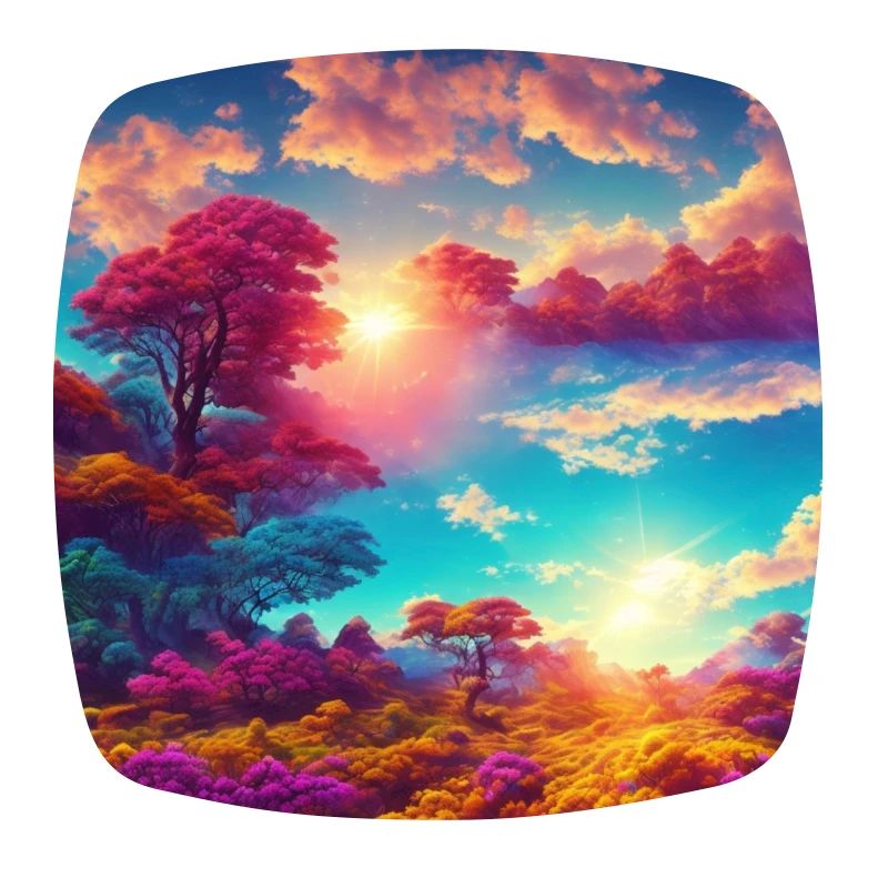A vibrant technicolor planet