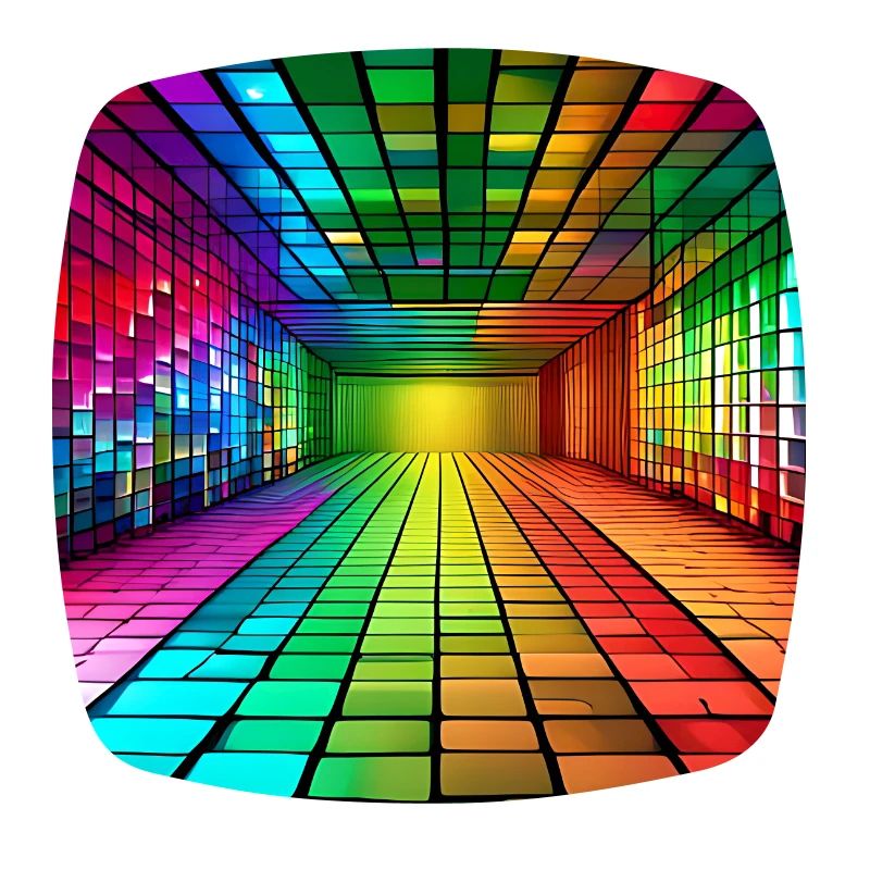 3D-Regenbogen-Quadrate