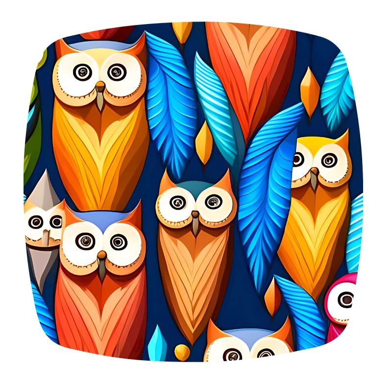 Colorful Owls Pattern