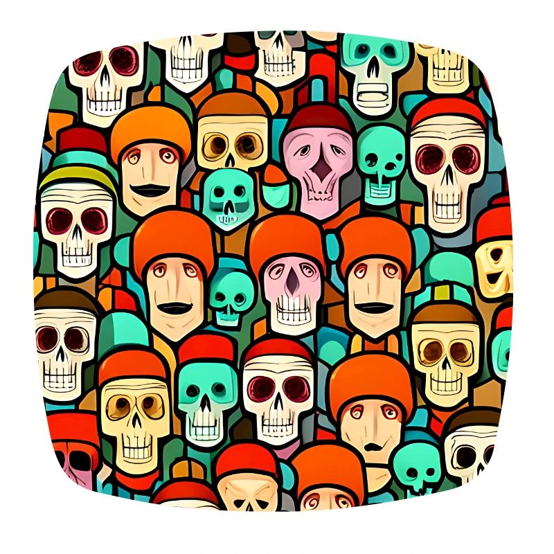 Bunte Totenköpfe patern