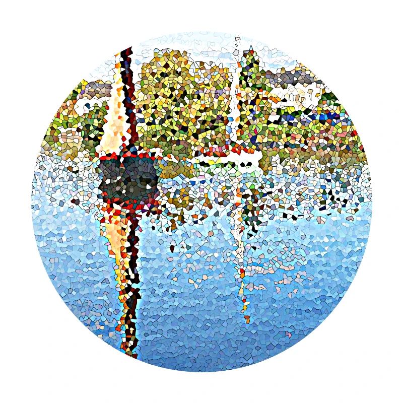 Das Spiegelbild des Segelbootes