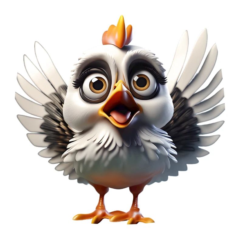 Crazy Adorable and Fun Chicken