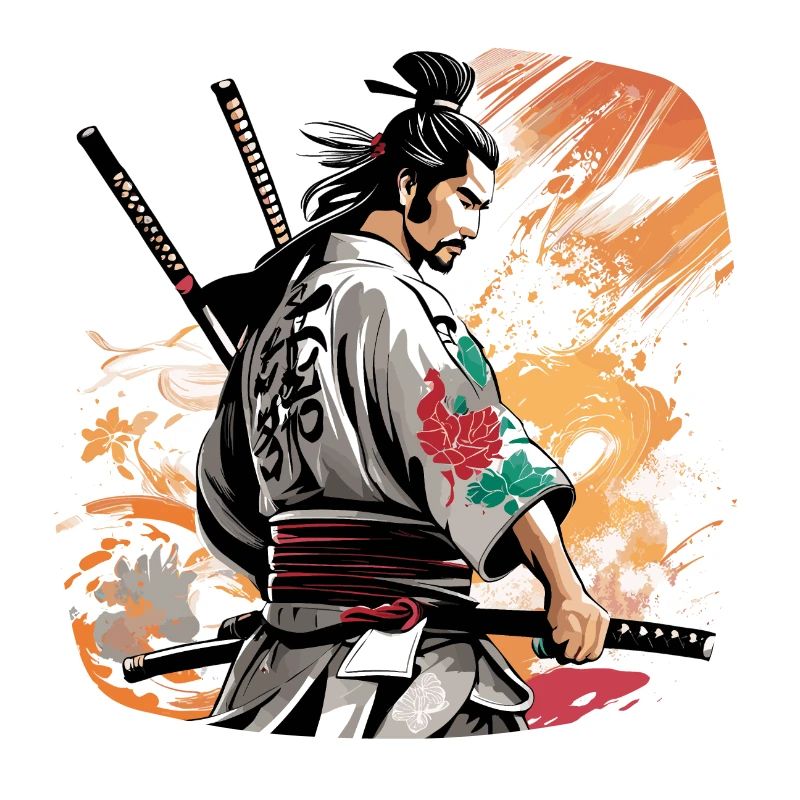 Graphique Samouraï aux épées