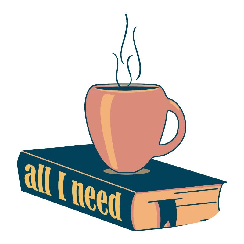 Hot drink with book "all I need"