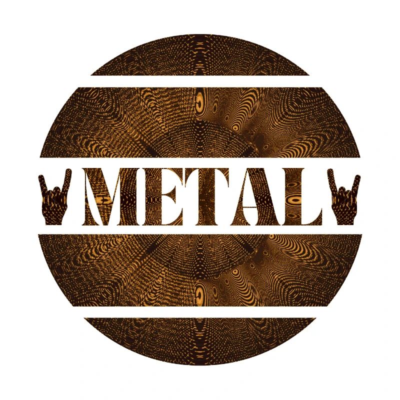 Heavy metal explosion in rust brown