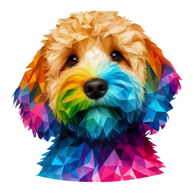 Cockapoo museau de chien géométrique moderne