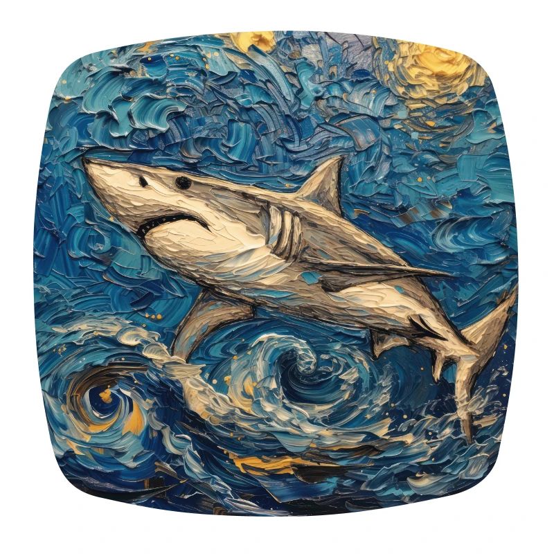 Shark, Shark, Fish, Van Gogh, Starry Night