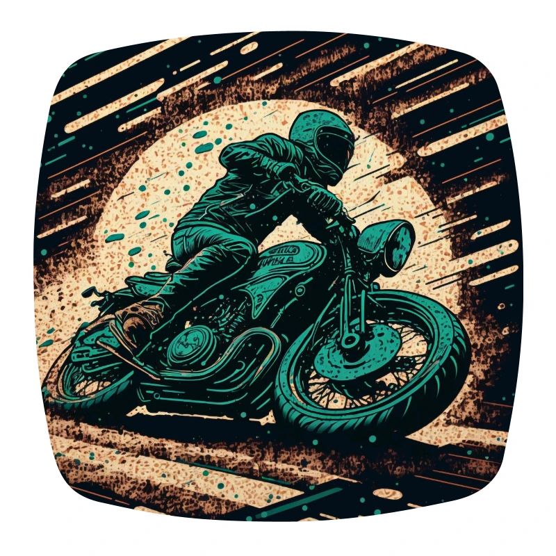 Caferacer vert foncé