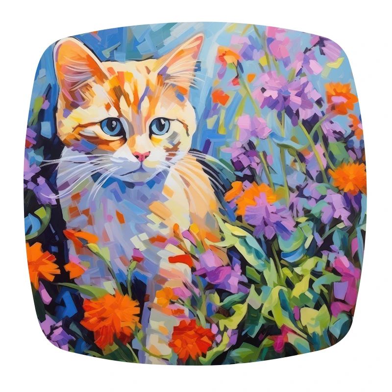 cat, cat motif, flowers, gift, gift idea