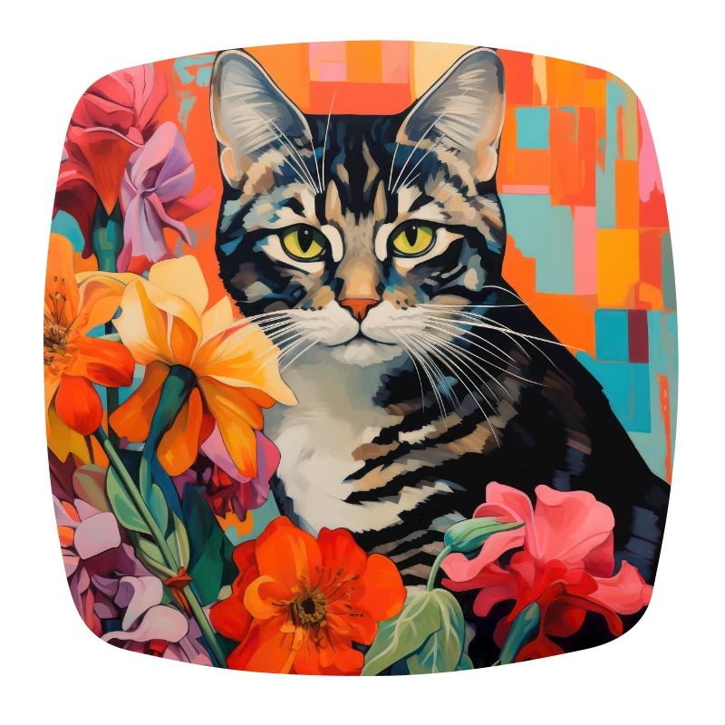 cat, cat motif, flowers, gift, gift idea