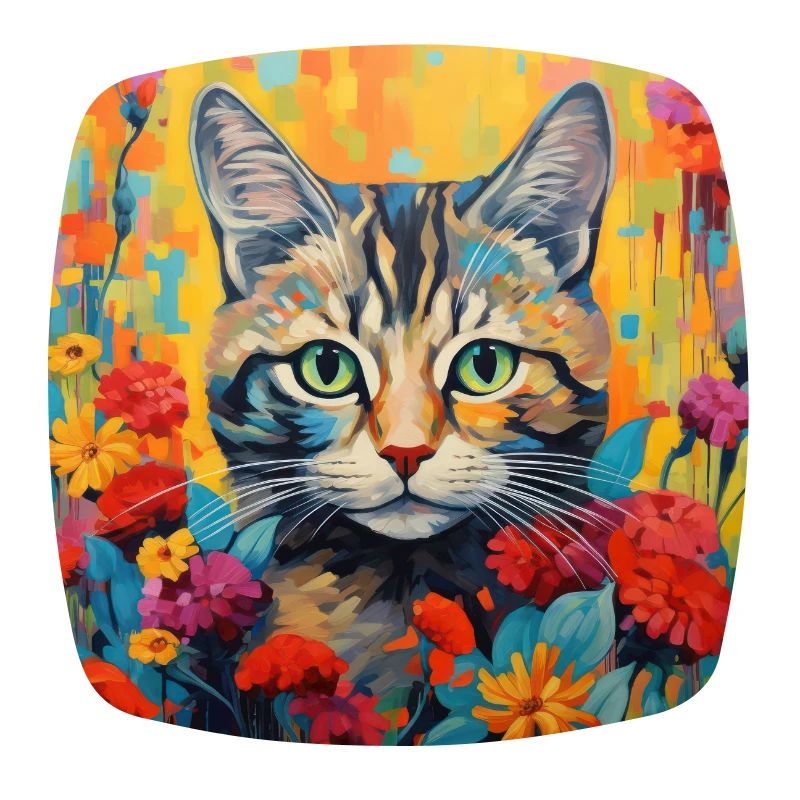 cat, cat motif, flowers, gift, gift idea