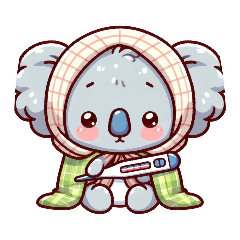 A cute sick koala bear