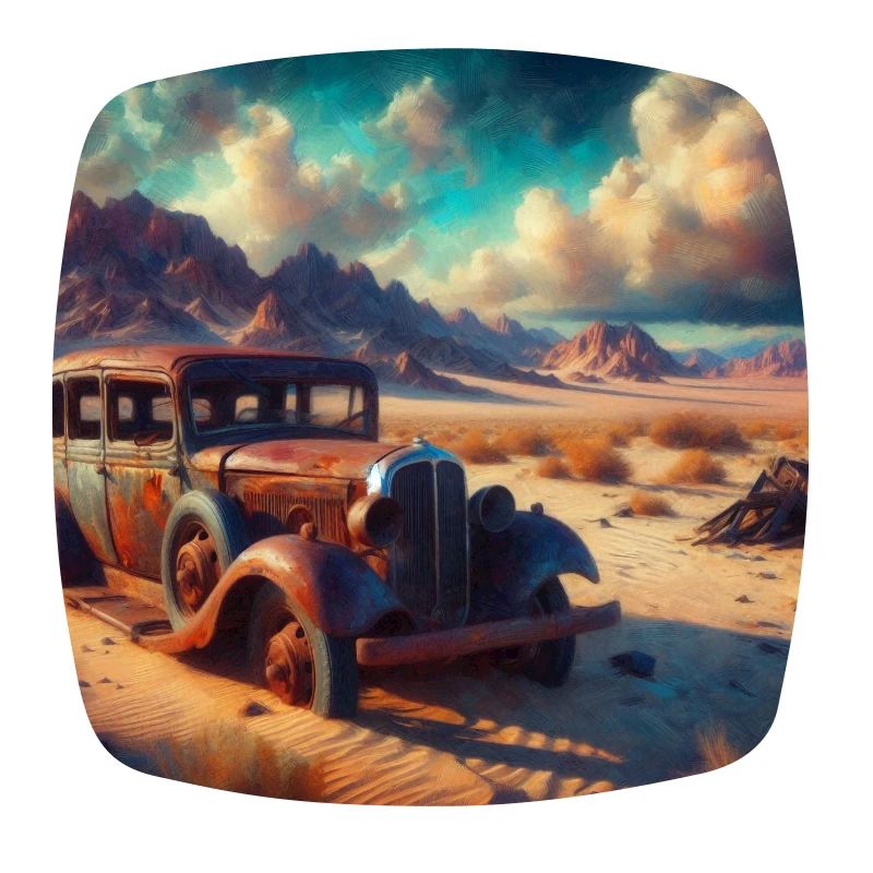 Oldtimer Wrack in der Wüste 2