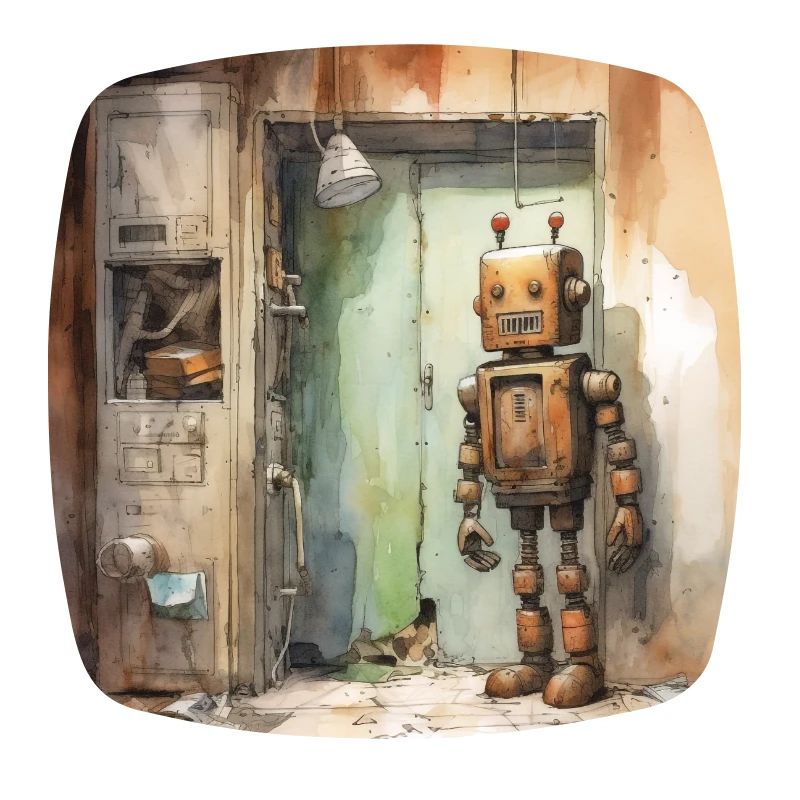 Old Rusty Abandoned Robot 3