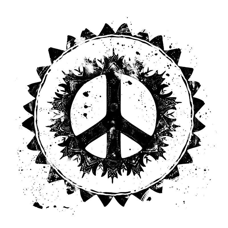 Urban Retro Peace Zeichen