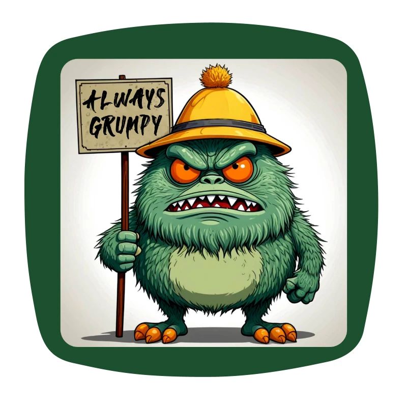 Bad-tempered and grumpy little man