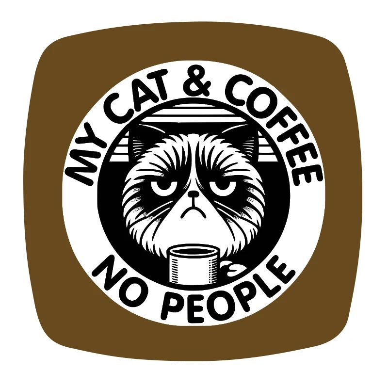 Chat et café et pas de gens