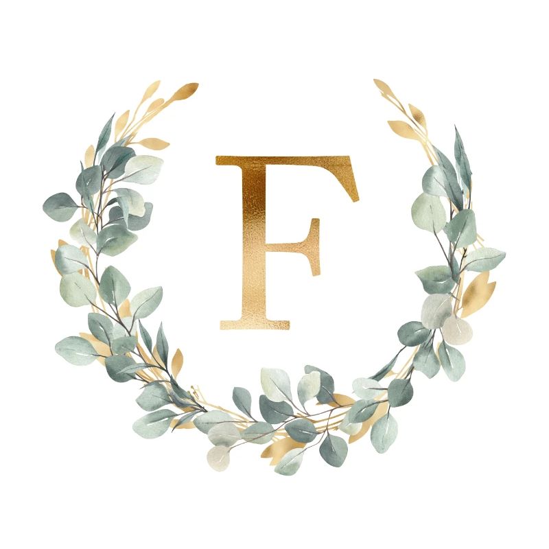 FMonogram Eucalyptus wreath