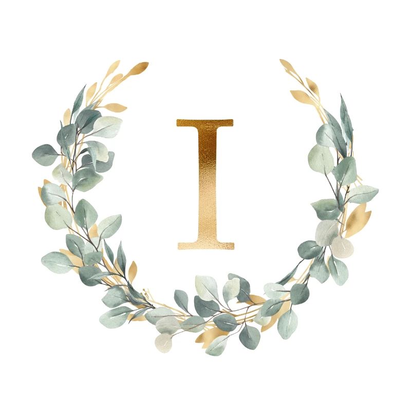 I Monogram Eucalyptus Wreath