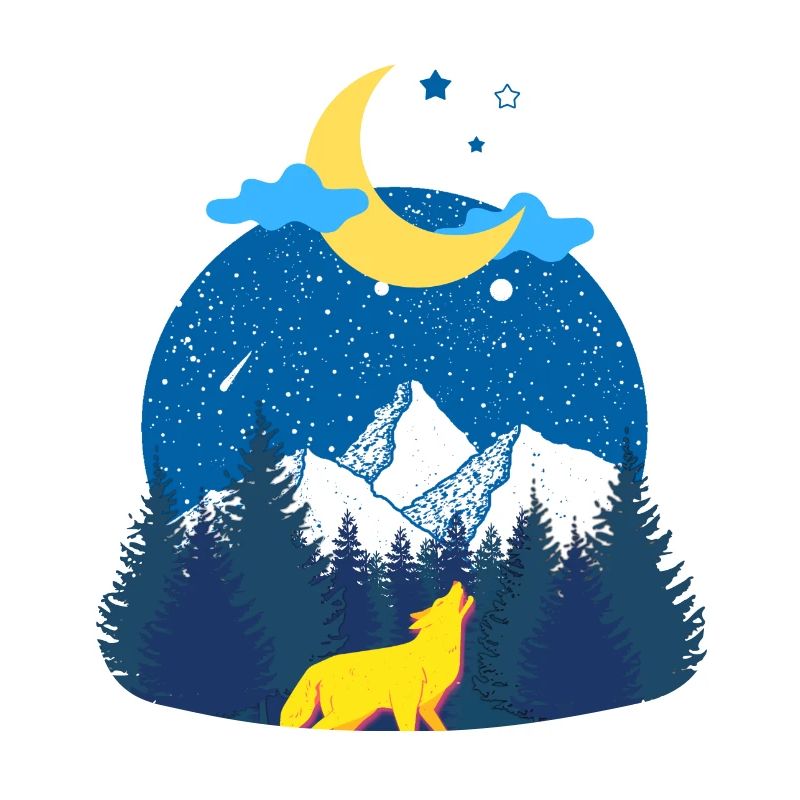 Winter dreams! The Wolf and the Moon