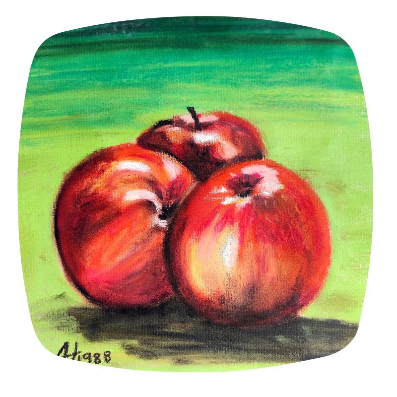 Three Red Apples