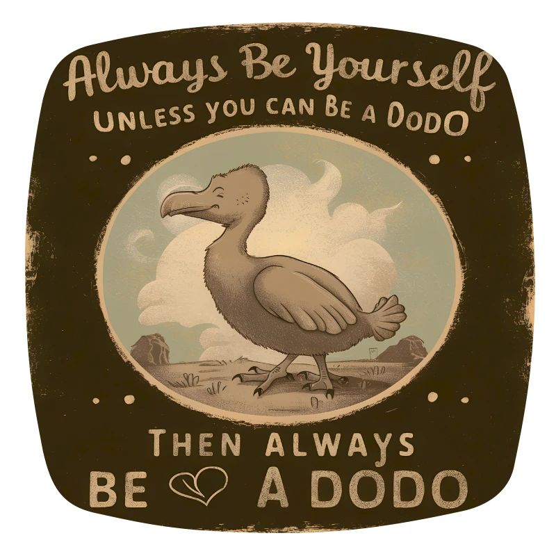 Sei Du selbst oder sei ein Dodo Vintage Design