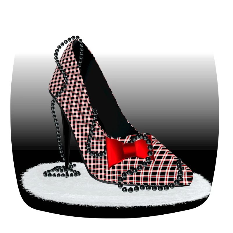 High Heels – Scottish Check Pattern
