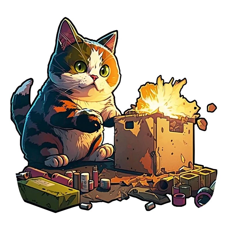 Pyromaniac cat