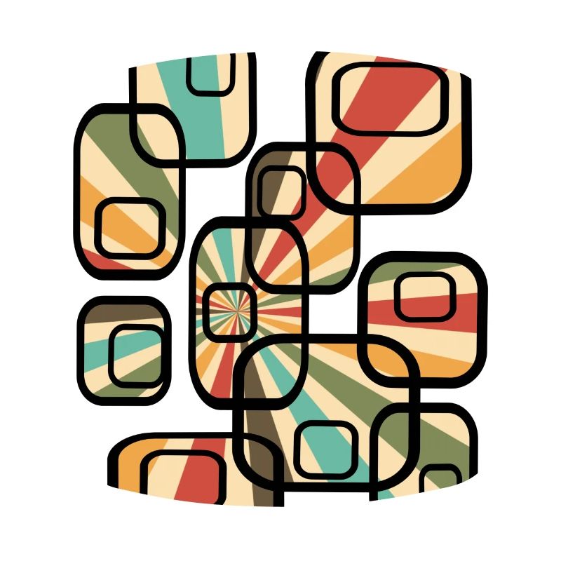 70s wallpaper pattern cuboid retro pattern