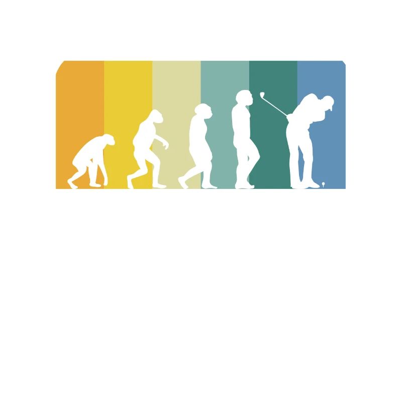 Evolution Golfer - golfing retro vintage colors