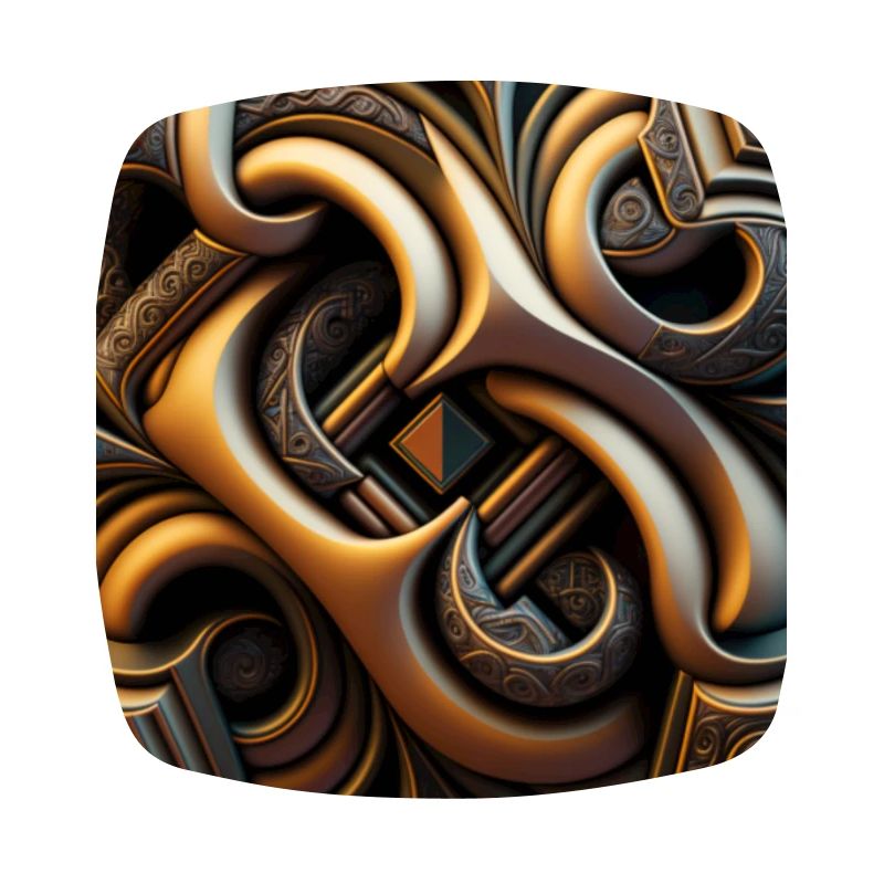 Si-Fi, pattern, abstract, orange, black