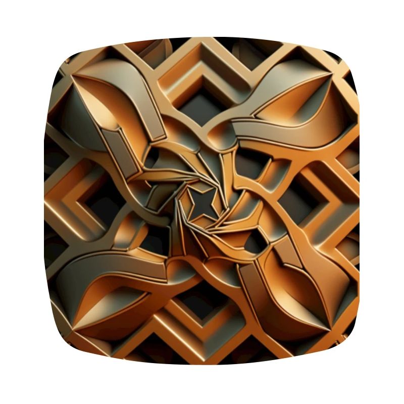 Si-Fi, pattern, abstract, orange, black