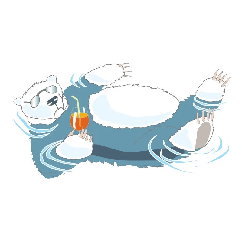 Polar Bear aperolling after climate change