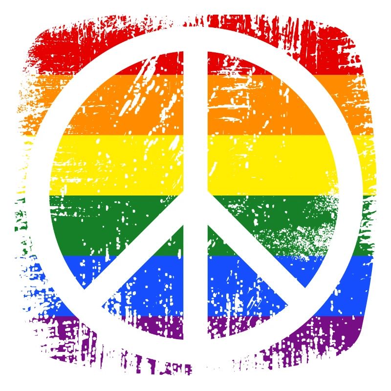 Peacezeichen Regenbogen