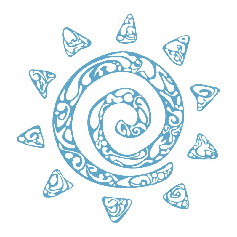 Blue sun drawing